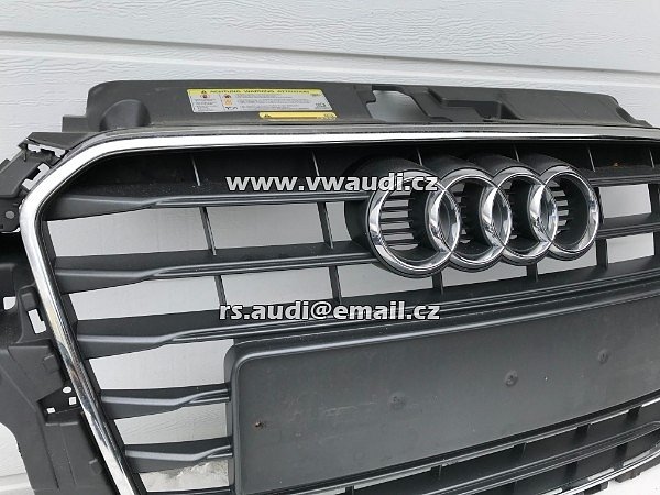 8V3 853 651 maska AUDI A3 8V 12-16 + S-Line Grill černý lesk - 5