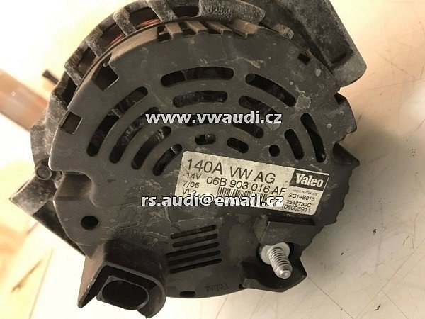 06B 903 016 AB Alternátor 140A  VW Golf 6 Tiguan Passat 3C Audi A3 8P A4 B6 B7 - 2