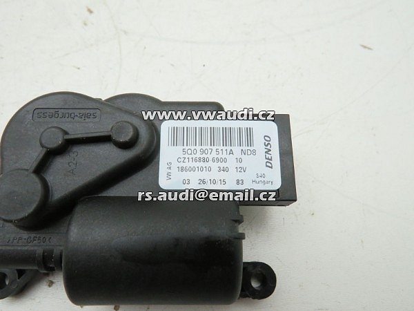 5G0 907 511 A Servomotor nastavení topení Originál - 3