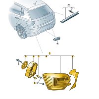 VW Polo 2G   2G0945208B 2G0945712B LED Pravé zadní světlo - 3