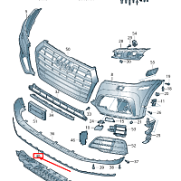 AUDI Q5 80A 2017-Chro lišta přední nárazník  80A8537653Q7 - 2