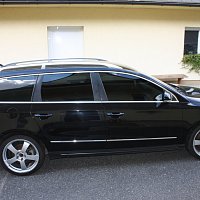 okno bocni cerna/chromova kufr pravé zadní bok  VW Passat B6 3C    2005 06 07 08 09 2010 - 2