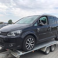 zahrádka 1T0 860 033 J + 1T0 860 034 J stresni nosic podelny  stribrna briliantova VW Touran 2012 1,6 TDI CAYC - 7