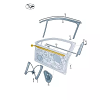 SAMETKA  3G0 837 479   lišta předního okna dveří VOLKSWAGEN PASSAT B8 levá 3G0837479 - 2